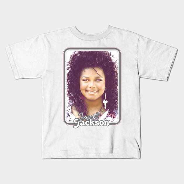Janet Jackson /\/\ 80s Aesthetic Retro Fan Design Kids T-Shirt by DankFutura